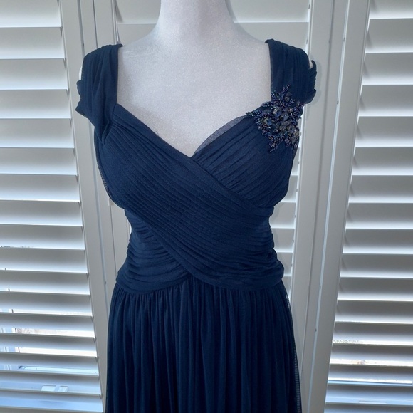 JS Collections Navy Blue Gown Formal MOB MOG Size 6 - Picture 3 of 17